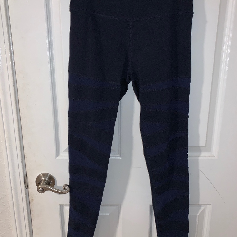 TYC Navy Effortless Classic Mesh Panel Leggings